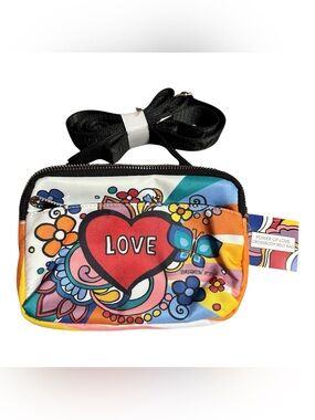 NWT Brighton Multicolor 'LOVE' Heart Crossbody Bag